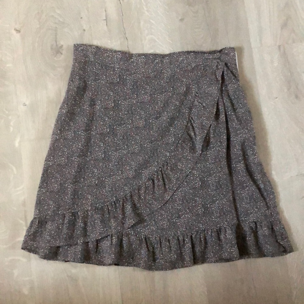 Lucy love grey cheetah high waist skirt - size L